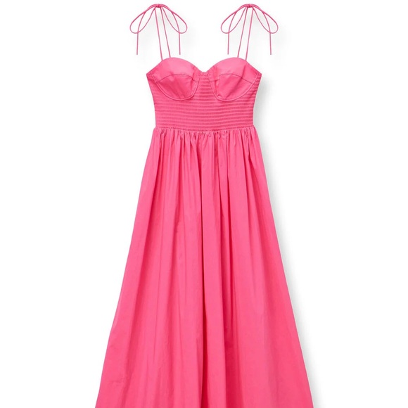 STAUD Landry Pink Maxi Dress - Picture 1 of 4